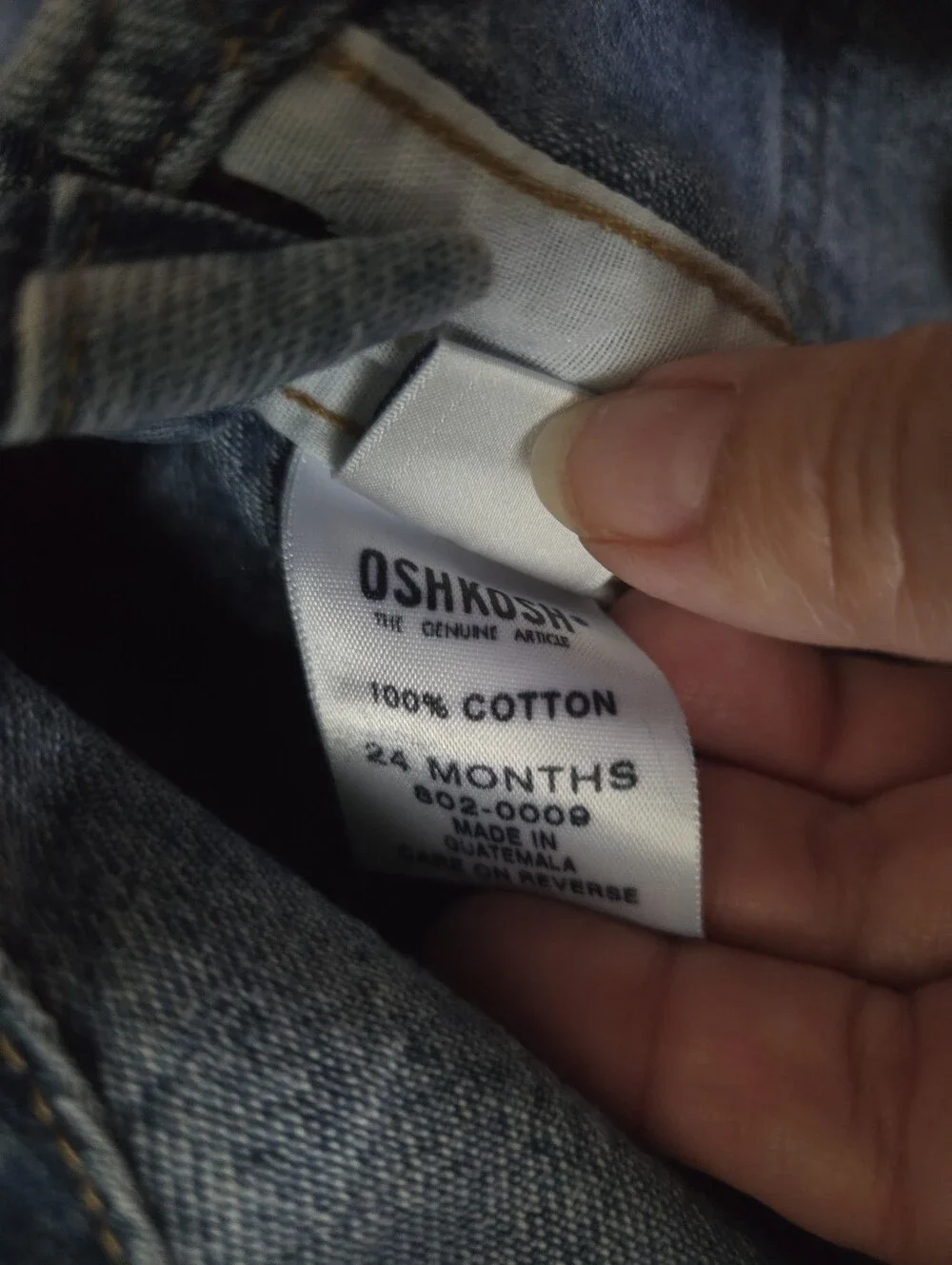 Vrg Oshkosh Boys 24M Denim Overalls